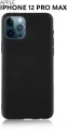 Матовый силиконовый чехол Rosco на Apple iPhone 12 Pro Max (Айфон 12 Про Макс), тонкий, черный