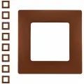 Рамка Legrand Etika одноместная универсальная какао (комплект из 8 шт)