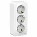 Розетка тройная SE Blanca, 16 А, 250 В, накладная, с з/к, IP20, белая, BLNRA010311