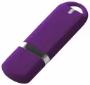 Флешка Memo, 8 Гб, фиолетовая, 6,7х2х0,7 см, пластик; покрытие софт-тач