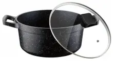 Кастрюля PETERHOF PH-15872-28 из литого алюминия с гранитным покрытием 28 см. 6,7 л.