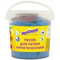 Кинетический песок Юнландия 10499, синий, 500 г, пластиковый контейнер