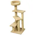Пушок Когтеточка Лестница винтовая бежевая ковролин 57*57*143см