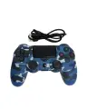 Беспроводной Джойстик/Геймпад/Контроллер для консоли/приставки PS4/Дуалшок 4/Блютуз синий камуфляж