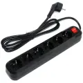 Сетевой фильтр 5bites SP6B-350, 6 розеток, с/з, 16А / 3500 Вт 6 5 м 1.5 кв. мм 35 мм 12 мм черный