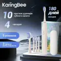 Электрическая зубная щётка KaringBee R101(Ростест) четыре насадки, 1 рожный ящик, звуковая, Розовый