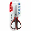 Ножницы Berlingo Easycut 300, 17,5см, красные, мягкие вставки, европодвес, 326316