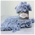 Пряжа ALIZE Puffy fur, 100% микрополиэстер, 6 мх100 г, 6106 голубая, 5 мотков
