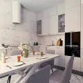 Кухонный фартук на стену Скиф 900x600 мм. Цвет - Полярная звезда