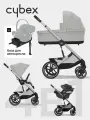 Детская коляска Cybex Balios S Lux 4в1 модульная, универсальная (2025 год), Stone Grey +база Isofix