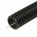 Гофра для кабеля 16мм легкая с протяжкой 50м PlexUp черная безгалогеновая.