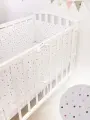 Бортики в кроватку для новорожденных Комплект 4шт, Разноцветный горошек