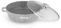 Сковорода-сотейник Kelli KL-4021-28 5л. с мраморным покрытием 28см