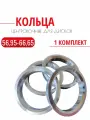 Центрирующие кольца для колес. дисков 4шт 56,95-66,65 (алюминий)