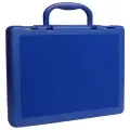 Портфель-кейс 1 отделение Стамм, A4, 275*375*57мм, на защелках, синий