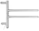 Полотенцесушитель электрический c включателем TERMLUX E305-2ES (E-образный поворотный, 305х500х110, 2-перекладины, 20 Вт, подключение универсальное)