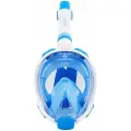 Полнолицевая маска для плавания (снорклинга) SARGAN Галактика Премиум цвет белый/синий детская