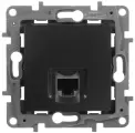 Розетка компьютерная 3шт Legrand Etika 1xRJ45 категория 5e UTP механизм скрытая установка антрацит 672641