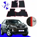 Автомобильные коврики EVA/ЕВА/ЭВА для Kia Sorento 2 II (XM) / Киа Соренто 2 II (XM) 2012-2021 черный красный