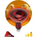 Инфракрасная лампа для обогрева животных, курятников икзк 230-150 R127 ЭРА