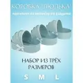 Коробка Люлька на выписку из роддома- набор 3 шт. голубой
