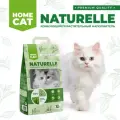 HOMECAT NATURELLE Зеленый чай 10 л комкующийся растительный наполнитель для кошачьих туалетов с ароматом зеленого чая