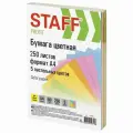 Бумага цветная А4 Staff color пастель, 5 цветов по 50 листов, 80 г/кв. м, 250 листов (110890), 5 уп.