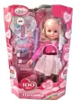 Интерактивная кукла Карапуз Полина с набором косметики 100 фраз