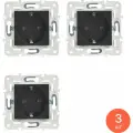 Розетка силовая штепсельная IEK / ИЭК Skandy SK-R05Bl, 16А IP20 черный с заземлением без шторок, SK-R11-16-K02 / электрооборудование (комплект из 3 шт)