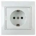 Intro Розетка СП Plano 2P+E Schuko 1-206-01 16А-250В с защ. шторками IP20 бел. Intro Б0029845