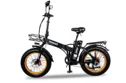 Электровелосипед Minako F10 pro, оранжевые диски