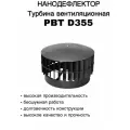 GERVENT Ротационная вентиляционная турбина 355 мм, ABC пластик, черный