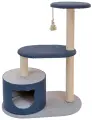 Домик когтеточка Дарэленд Navy круглый с этажом и полкой рогожка беленый джут 85 х 40 х 90 см (1 шт)