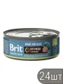 Brit Набор 24 шт Premium by Nature консервы с курицей и цукини для взрослых собак мелких пород, 100г 2.4 кг