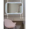 Зеркало с холодной подсветкой прямоугольное с круглыми углами, 70х90