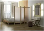 Трехстворчатая ширма 180х156 белая от бренда 116 кроватей