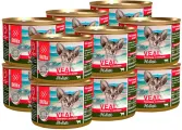 BLITZ HOLISTIC VEAL для взрослых кошек паштет с телятиной и почками банка 200 гр 200 гр х 12 шт