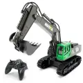 Hui Na Toys Экскаватор на р/у 1:18 со светом, синий/зеленый 1558HNT с 8 лет
