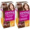 L'Oreal Paris Casting Creme Gloss стойкая краска-уход для волос, 780 Ореховый Мокко - 2 шт