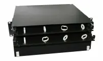 Патч-панель Hyperline FO-19BX-2U-F0-6xSLT-W120H32-EMP, черная, установка в 19' стойку