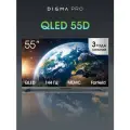 Телевизор Digma PRO QLED 55D, диагональ 55, 4К Ultra HD, черный, Google TV