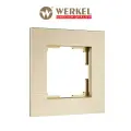 Рамка из металла на 1 пост Werkel AluMax W0013511, цвет шампань