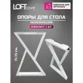 Ножки , Опора для стола Треугольник 71см профиль 60x30 2шт белые
