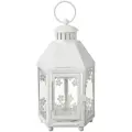 Подсвечник IKEA - KRINGSYNT (крингсинт), стальной, белый, 21 см, 1 шт