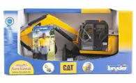 Экскаватор Bruder Cat мини с рабочим (02-466) 1:16, 40.9 см, желтый
