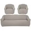 Чехлы на диван и кресла с подлокотниками без оборки, цвет Капучино