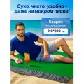 Компактный Пляжный коврик, Туристический коврик, 200х210 см, зеленый, лёгкий, складной, водонепроницаемый