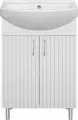 Тумба под раковину Misty Изео Э-Изе01060-021Н 57 см, напольная, белый глянец/белый матовый