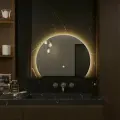Зеркало в ванную с подсветкой настенное Alias Дафна 90*110 с тёплой LED-подсветкой обрез снизу