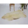 Шкура сибирской овцы Shkura-Dekor бежевая 120 см (с желтым подтоном)